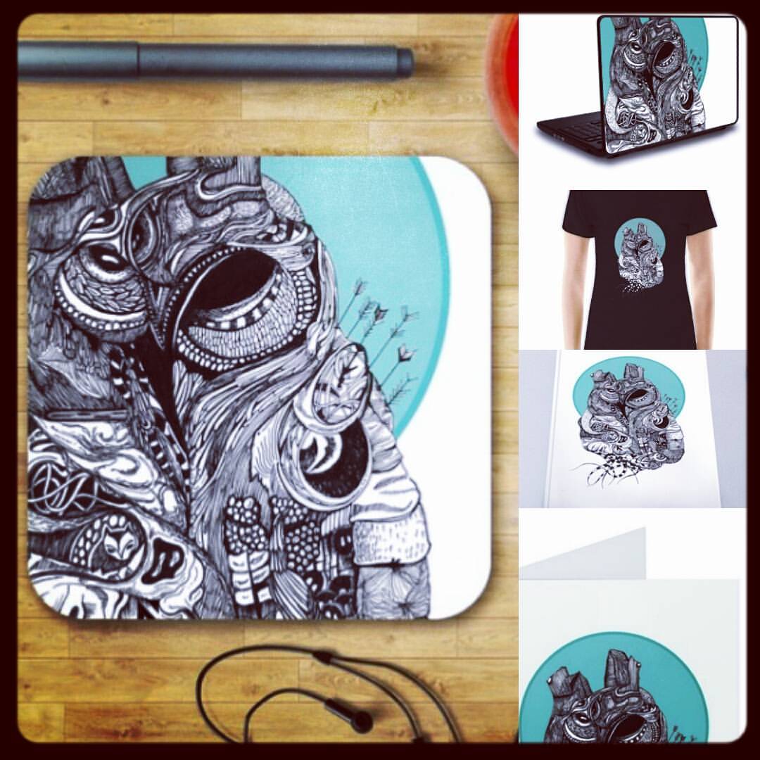 TwentyFour_N's tweet photo. 'Nocturnal Heart' print on #coasters #hoodie #card #laptopskin and many more products. Buy: https://t.co/zn2xSsaRhf https://t.co/0mrKo9YsDk