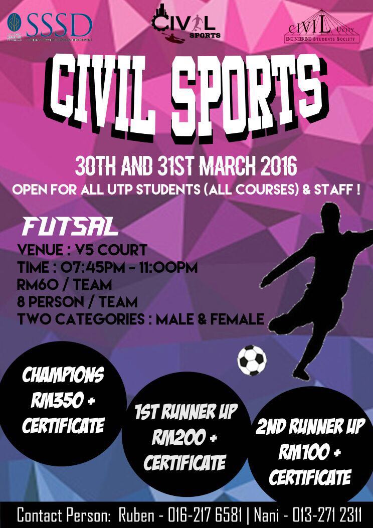 Ucity_official's tweet photo. Adik adik yang baru masuk UTP harini, jom join Futsal Competition by UCITY. Ni lah masanya nak kenal warga UTP! https://t.co/XXcSYcIRjS