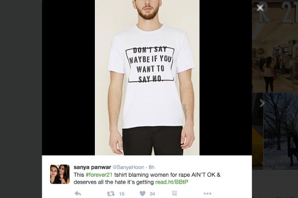 PRDaily's tweet photo. Forever 21 removes shirt after consumers lash out https://t.co/LZ0v7TpPsN https://t.co/ucxHRO9Kqg