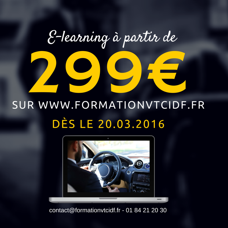 formationvtcidf's tweet photo. La formation #VTC en e-learning sera disponible à partir 20 mars 2016!
Plus d'infos au 01 84 21 20 30 https://t.co/0aTOiuex7o