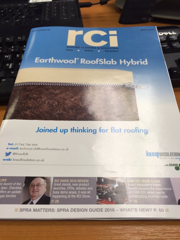 SIGRoofing's tweet photo. Who's got the latest @RCIMag? A great review of #RCIShow2016 included! https://t.co/DxVritytI5