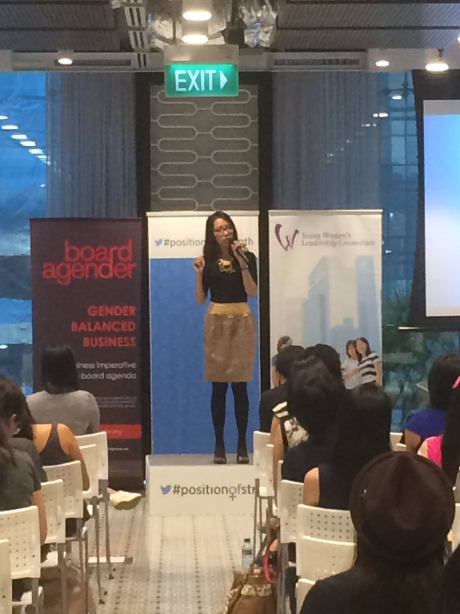 ywlcsg's tweet photo. @eirliani giving her thoughts on living your passion #PositionOfStrength #iwd @TwitterSG https://t.co/eOzFUnNtIS