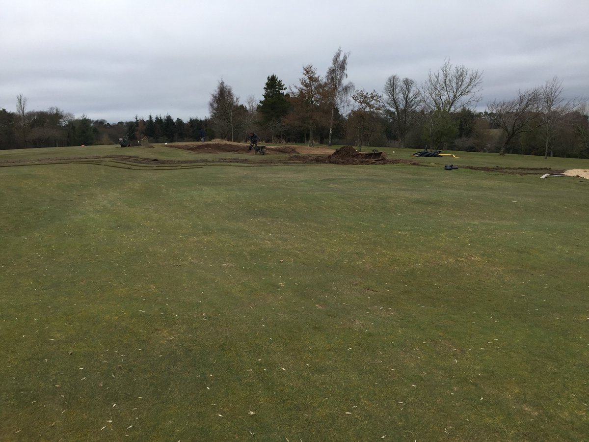 Works are progressing well at the 9th hole