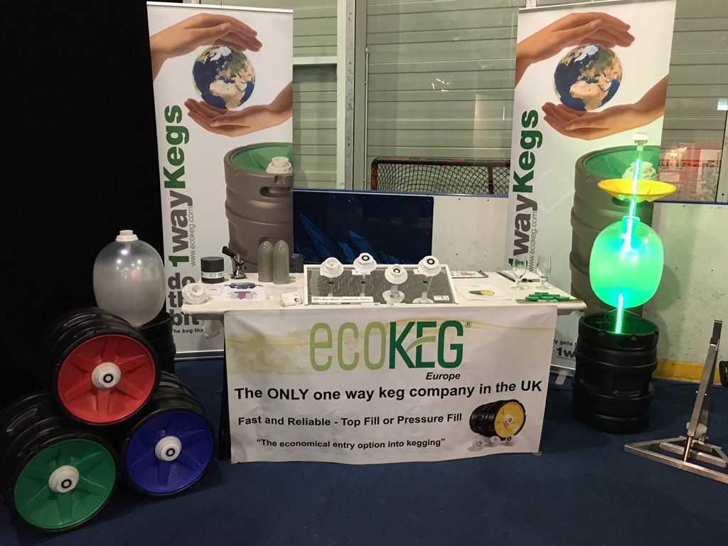 ecokeg2's tweet photo. All set up and ready for @SIBA_BeerX Please come visit the stand if you are here. https://t.co/B5aGAHthGe