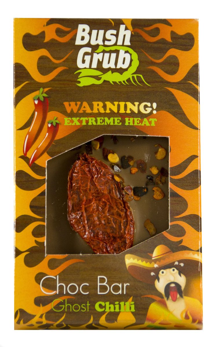 @CPPete Have you tried our Ghost chilli chocolate bar? Its a lovely milk choc bar with a whole ghost chilli on top!