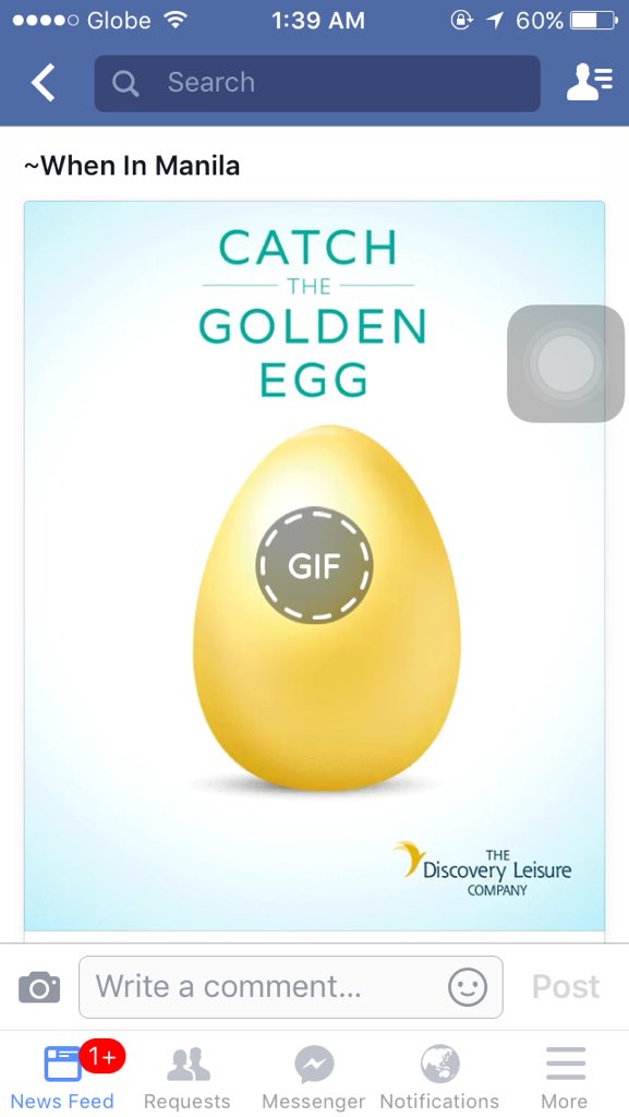 krtemplo's tweet photo. I found the #GoldenEgg! @TDLCI @WheninManila, I wanna win a 3D/2N stay at Discovery Shores Boracay! #Easter2016 https://t.co/2s3z6t5RoM