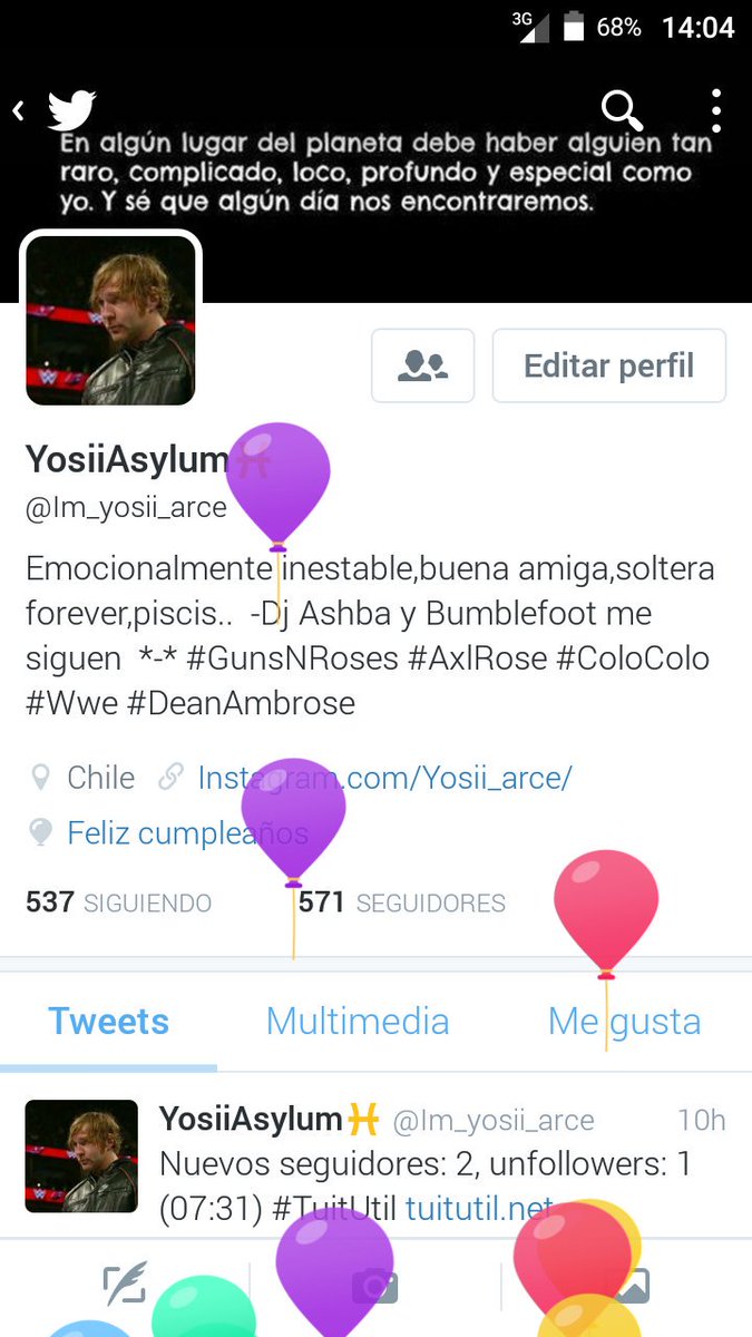 Soy tan popularsh que twitter me saluda en mi cumpleaños.. #HappyBirthday #cumpleanosfelizparami