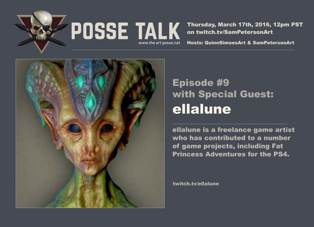 TheArtPosse's tweet photo. Join us for Episode #9 of Posse Talk on Thursday, March 17th with @Ellalune, 12pm PST at https://t.co/UGcdNMfZcO https://t.co/vScACZHN1j
