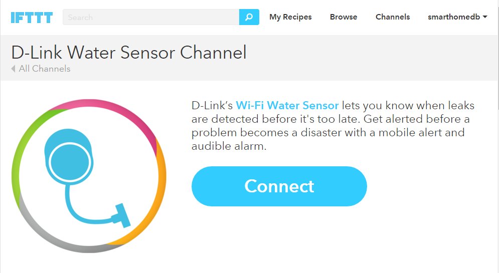 SmartHomeDB's tweet image. NEW IFTTT CHANNEL: D-Link Water Sensor by @Dlink buff.ly/1RL4jqF #wifisensor #smarthome