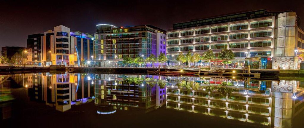 docklandcork's tweet photo. Now this is what we call a #view we love #workingbytheriverlee #upcork #newcork #cityquarter #dinnerbytheriverlee https://t.co/Ut8pTbsH5Y