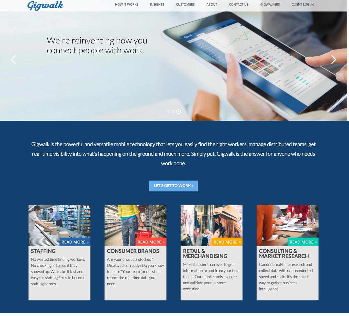 If you haven't noticed yet, <a href="/Gigwalk/">Gigwalk</a> has a brand new website! Take a look at the new design! gigwalk.com