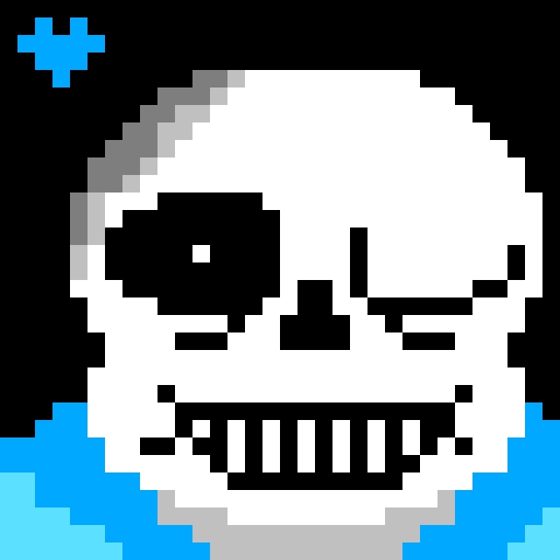 Sans undertale pixel art