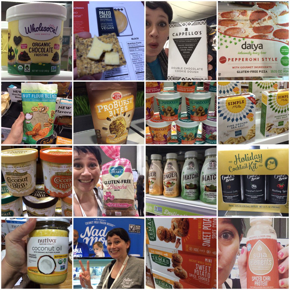 CeliacBeast's tweet photo. Making collages from my favorite finds at @NewHope360 #expowest. Is your brand featured in this one? #ewblogger https://t.co/NrcflJFD7F