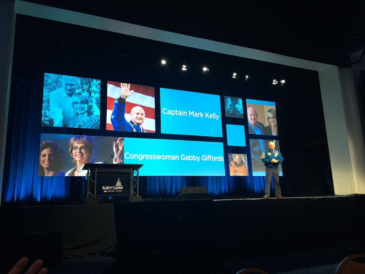 OBrienvoice's tweet photo. Amazing Americans - Astronaut Mark Kelly and Gabby Giffords - we salute you #ADPMOTM https://t.co/qapI2PzR4c