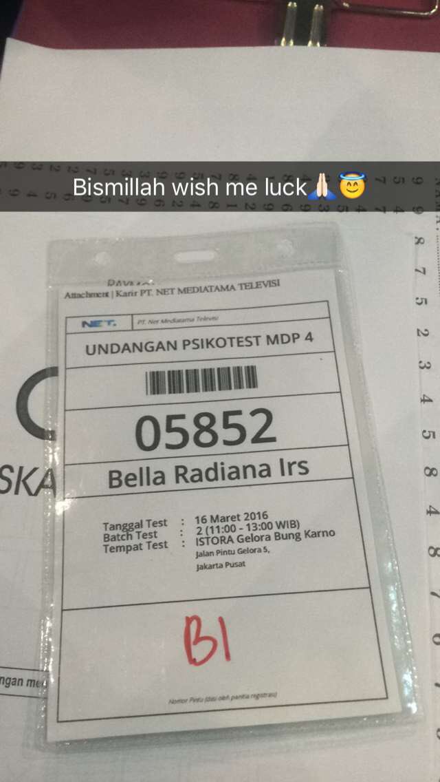 bellaradiana's tweet image. Bismillah #MDPIV_NET semoga lolos. Kali aja di lirik nih 05852 hehehe Aamiin @netmediatama @wishnutama :)