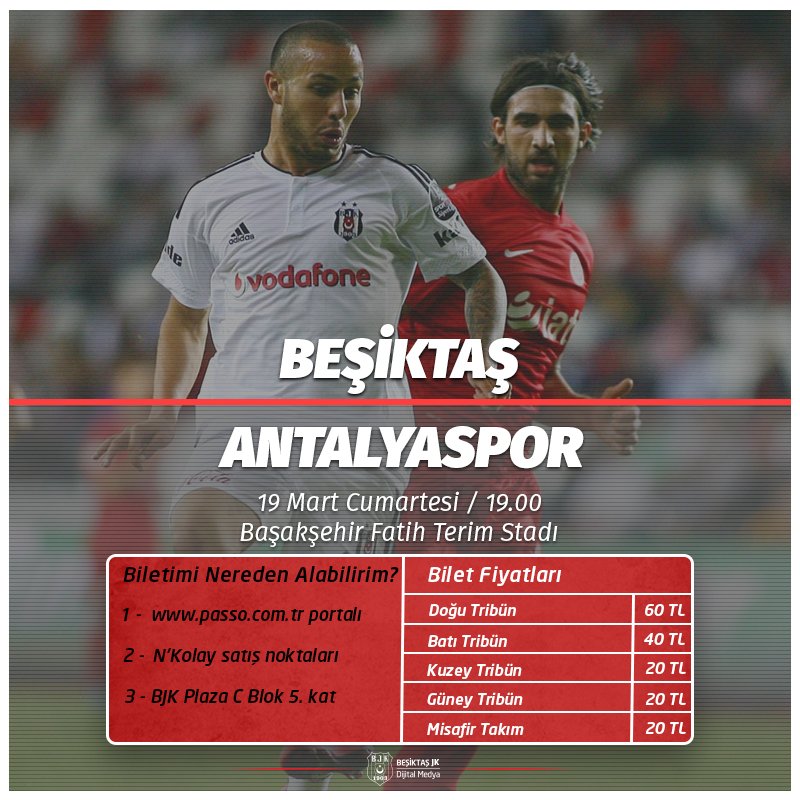 Antalyaspor Maçı Biletleri Satışa Çıktı

bjk.com.tr/tr/haber/65823/

#Beşiktaş