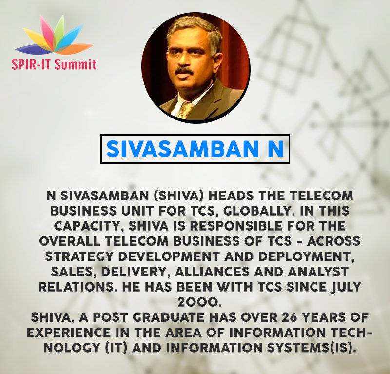 spiritsummit's tweet photo. .@SPIRITSummit 2016 is honored 2 hv Sivasamban N as one of the speakers.
Register: https://t.co/zt7aFEYzBh
#Chennai https://t.co/ZLGcqmg3Sn