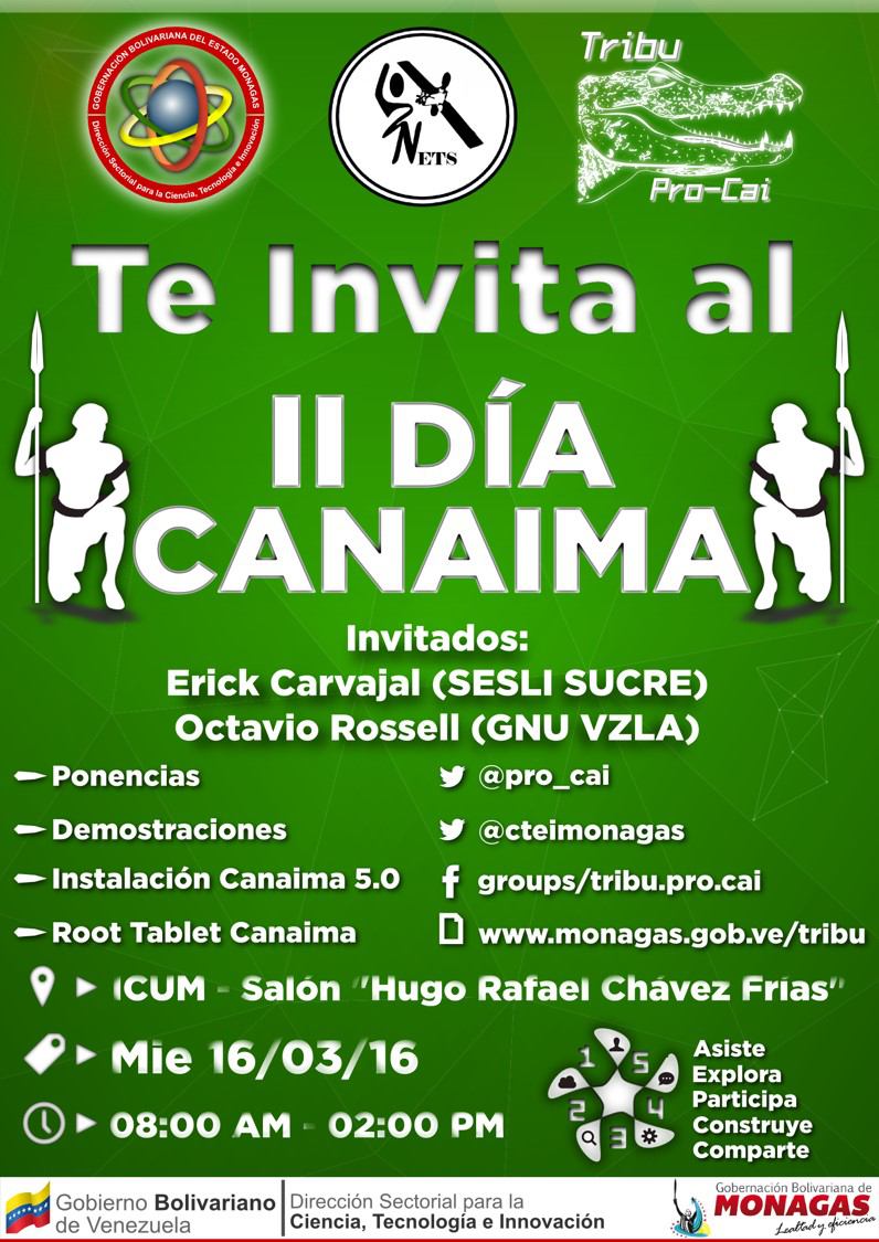dctimonagas's tweet photo. Ya esta por comenzar el "2do día canaima con la tribu pro-cai" asiste @GobMonagas_ https://t.co/OmMh3vxINb