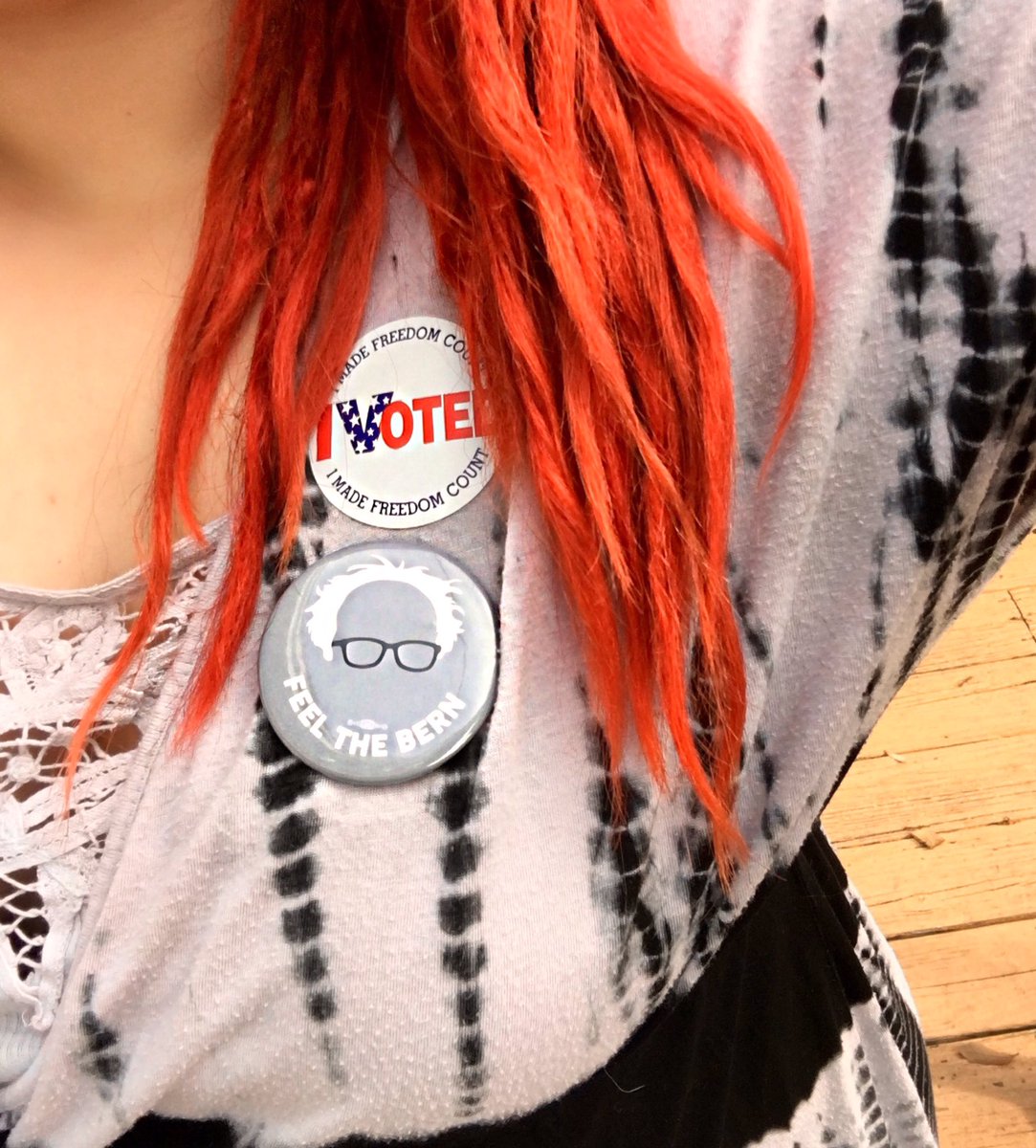 _DarthMermaid_'s tweet photo. Took the time to vote yesterday for the #FloridaPrimary. #FeelTheBern #FloridaForSanders #Bernie2016 https://t.co/fm1ySuNJSu