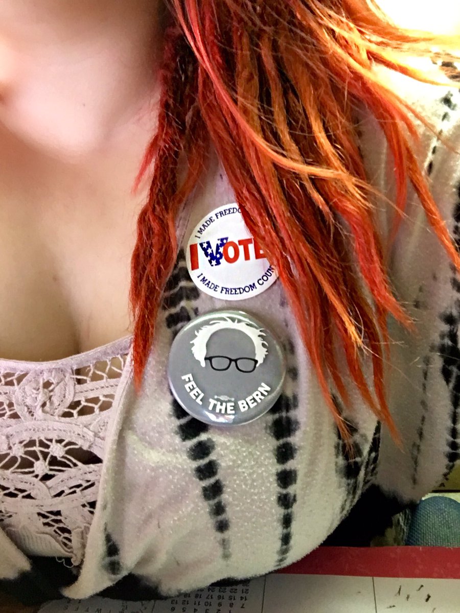 _DarthMermaid_'s tweet photo. Took the time to vote yesterday for the #FloridaPrimary. #FeelTheBern #FloridaForSanders #Bernie2016 https://t.co/fm1ySuNJSu