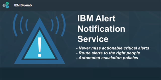 jarekjack's tweet photo. Alert notification for #Bluemix goes live for IT issues and escalation https://t.co/pQAD8oOhgr https://t.co/bPqGpqYWfH