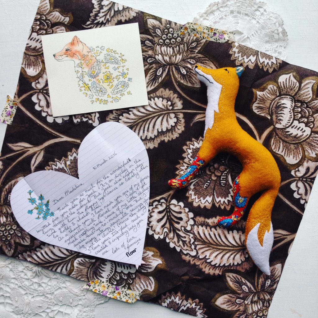 Madeline Norris (@bymeeni) on Twitter photo Oh look what arrived in the post today, this exquisitely hand sewn fox made by the very talented Francine <a href="/cowstudio/">creativeworkshops</a> Oh look what arrived in the post today, this exquisitely hand sewn fox made by the very talented Francine <a href="/cowstudio/">creativeworkshops</a>