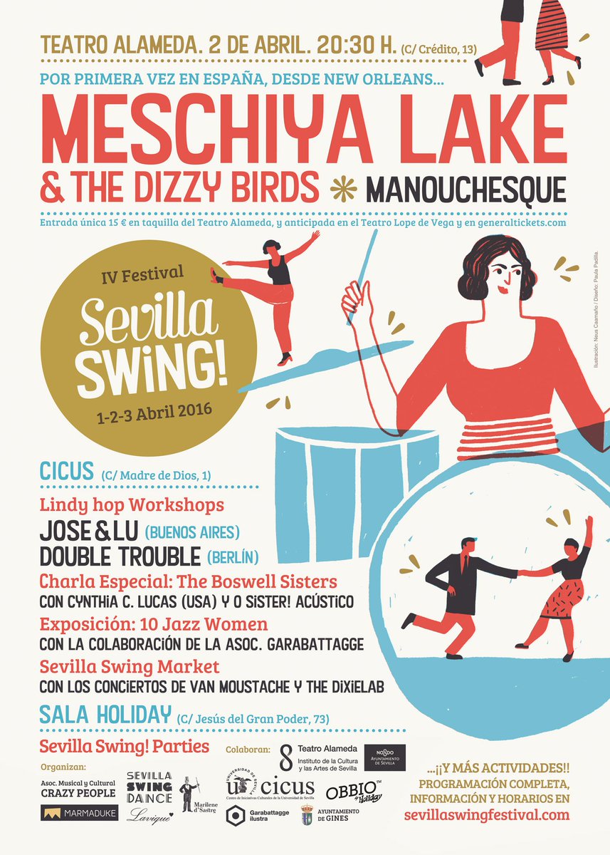 ¿Sabéis que durante los días 1, 2 y 3 de Abril se celebra el IV Festival <a href="/SevillaSwing/">Sevilla Swing Festival</a> ? ¡Mirad que de actividades!