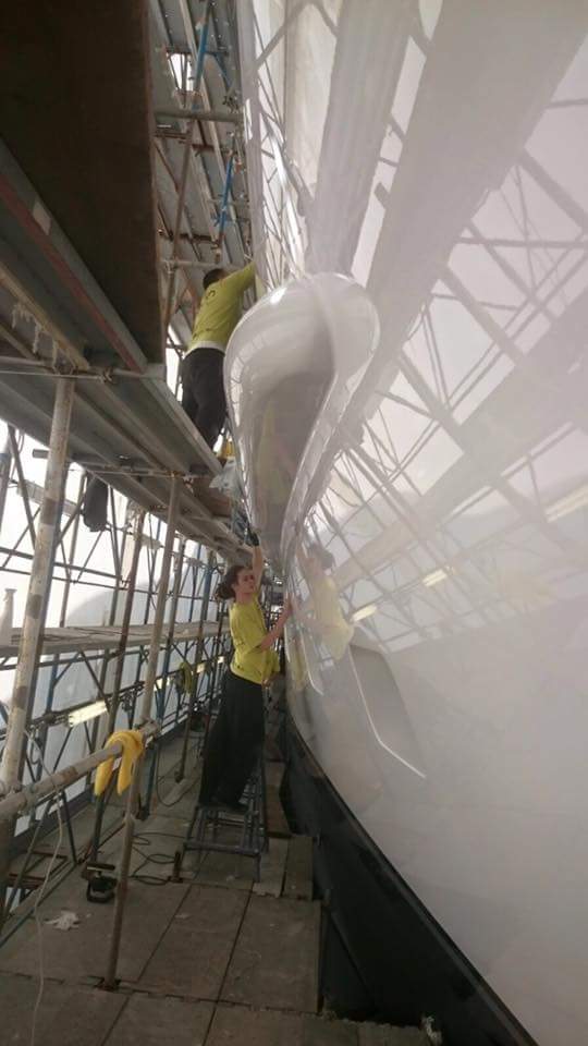 WildGroup's tweet photo. Our #TeamInLimeGreen completed the hull #ToughGuard @PaintProtectant application on @BenettiYachts 56m #MYIllusion https://t.co/mWx0ELKqeR