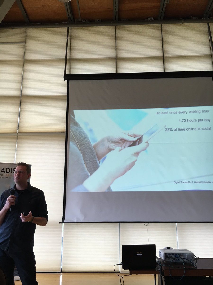 andrewfoxwell's tweet photo. .@toddlabeau crushing it at the @Visit_Madison "breaking through digital clutter" breakfast. #totalBA https://t.co/OrhU1rUr3D