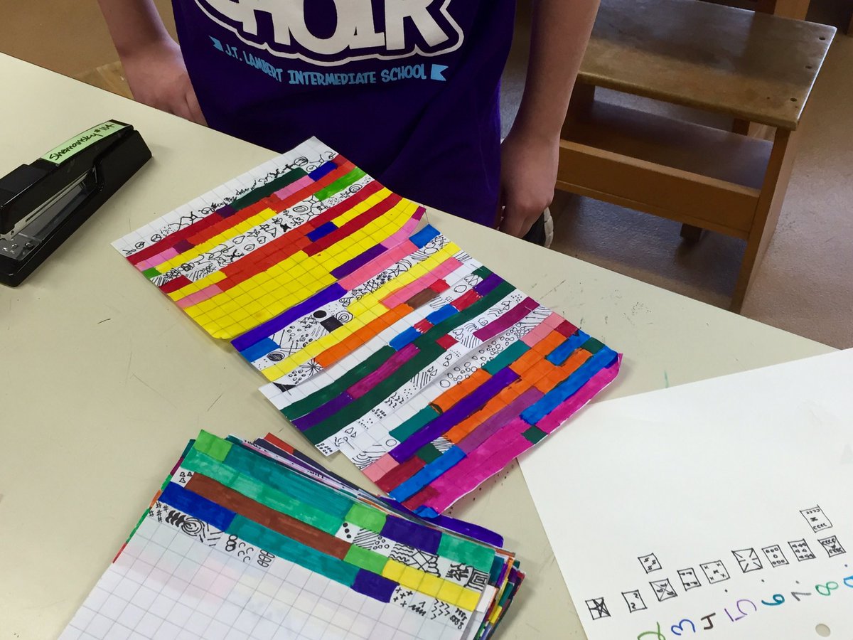 jtlart's tweet image. Starting to assemble our collaborative Pi artwork! #visualizepi #youthartmonth #STEAM