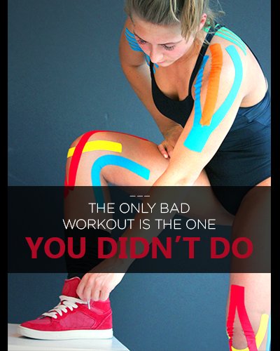 NeuroTapeOne's tweet photo. The only bad #workout is the one you didn't do #WorkoutWednesday #fitness #kinesiology #tape https://t.co/TkAA2Wwfgm