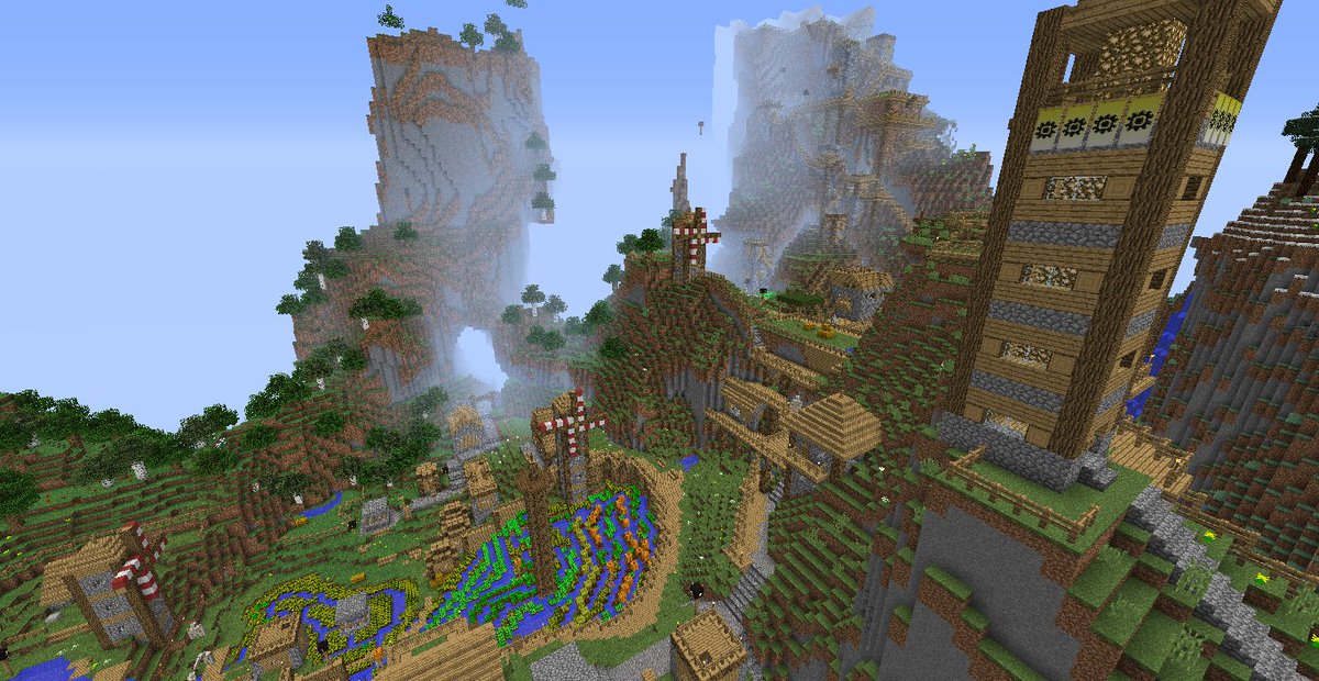 Minecraft Creations Epic Minecraft City In An Amplified World Made By Nykirnsu T Co Yh8hdkc30b