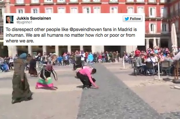 BuzzFeedUKFB's tweet photo. People Are Outraged At This Video Showing PSV Fans Abusing Romany Women

https://t.co/U3fV6QcF1J https://t.co/lFnYnCCedp