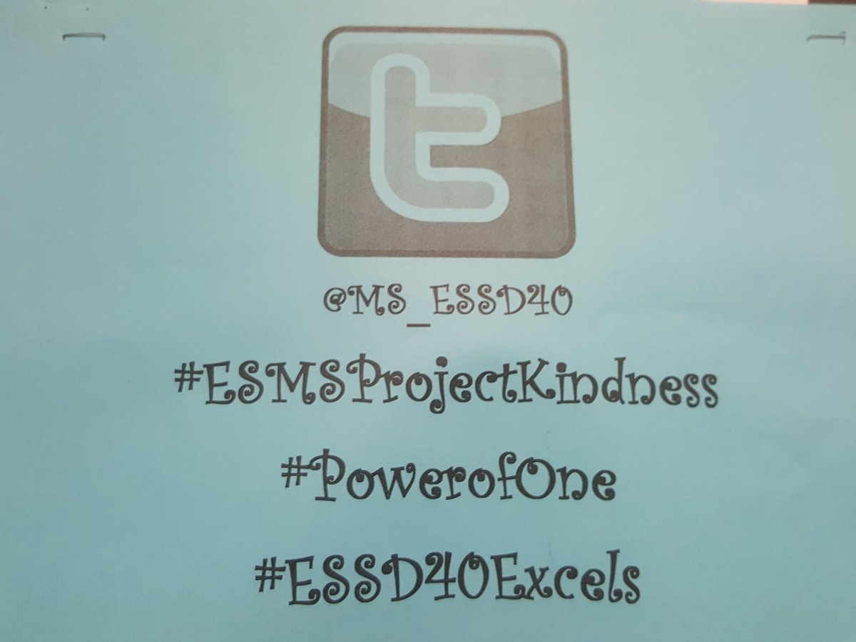 JennieDickel's tweet photo. Our ELT class got our #PowerofOne project done!! Take it &amp; post-it! #ESSD40Excels #ESMSProjectKindness https://t.co/9oQU8aqsAQ