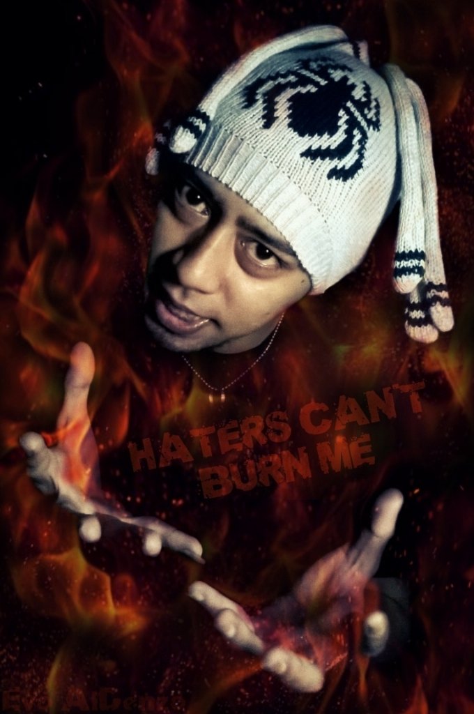 AlDenzoART's tweet photo. haters can't burn me ! #haters #cant #burn #me #fire #manipulation #quote https://t.co/PStzQpvfMb