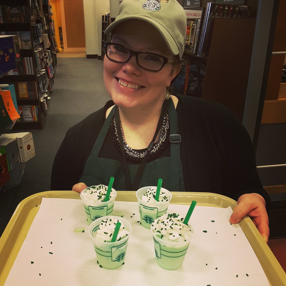 BNSaratoga's tweet photo. #preparationwednesday for our #thirstythursday drink: a "luck of the Irish" frap for St Patty's day! https://t.co/H6moXNEyTZ