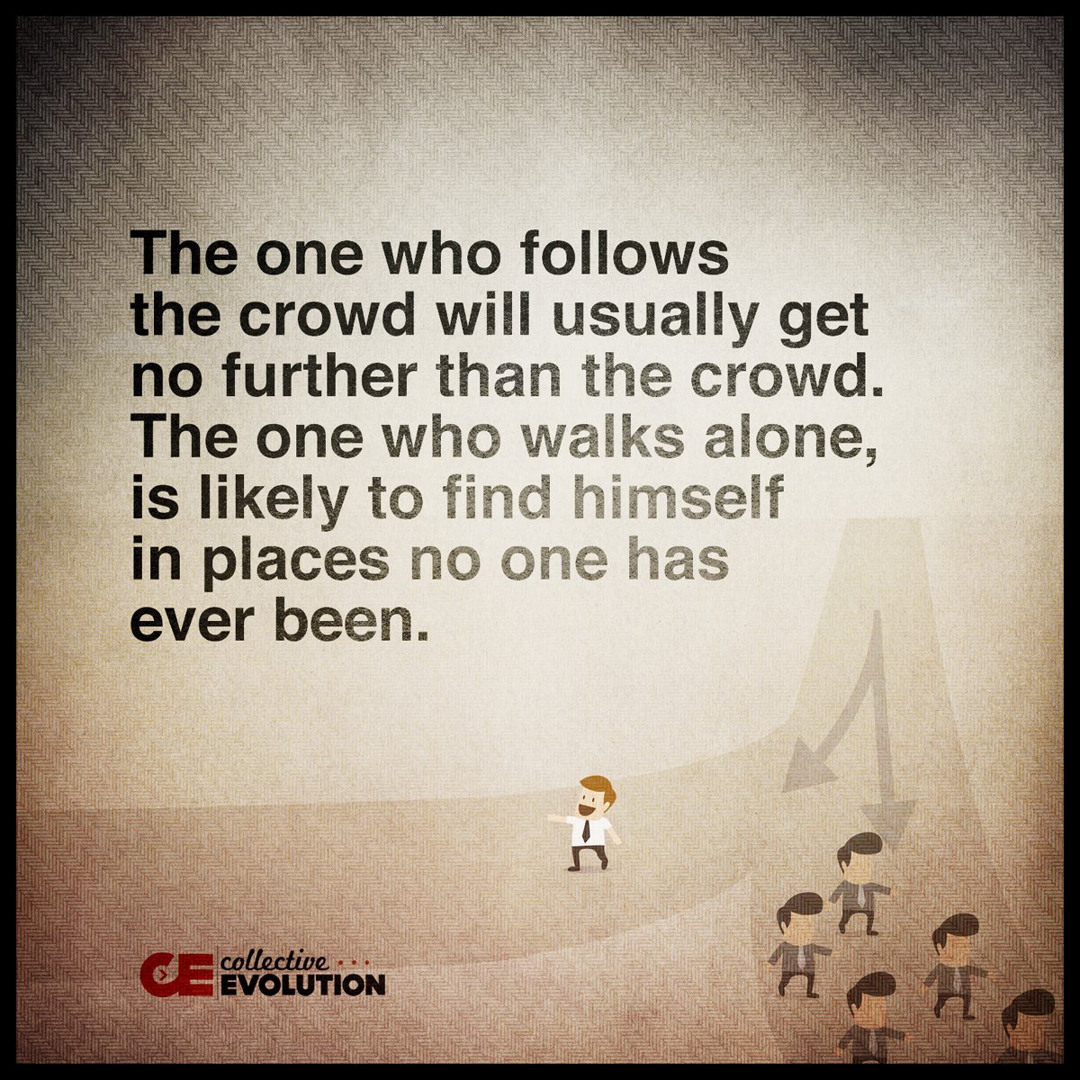 CollectiveEvol's tweet photo. The power in walking alone when you need to... Via @CollectiveEvol https://t.co/BUxv19dFeu