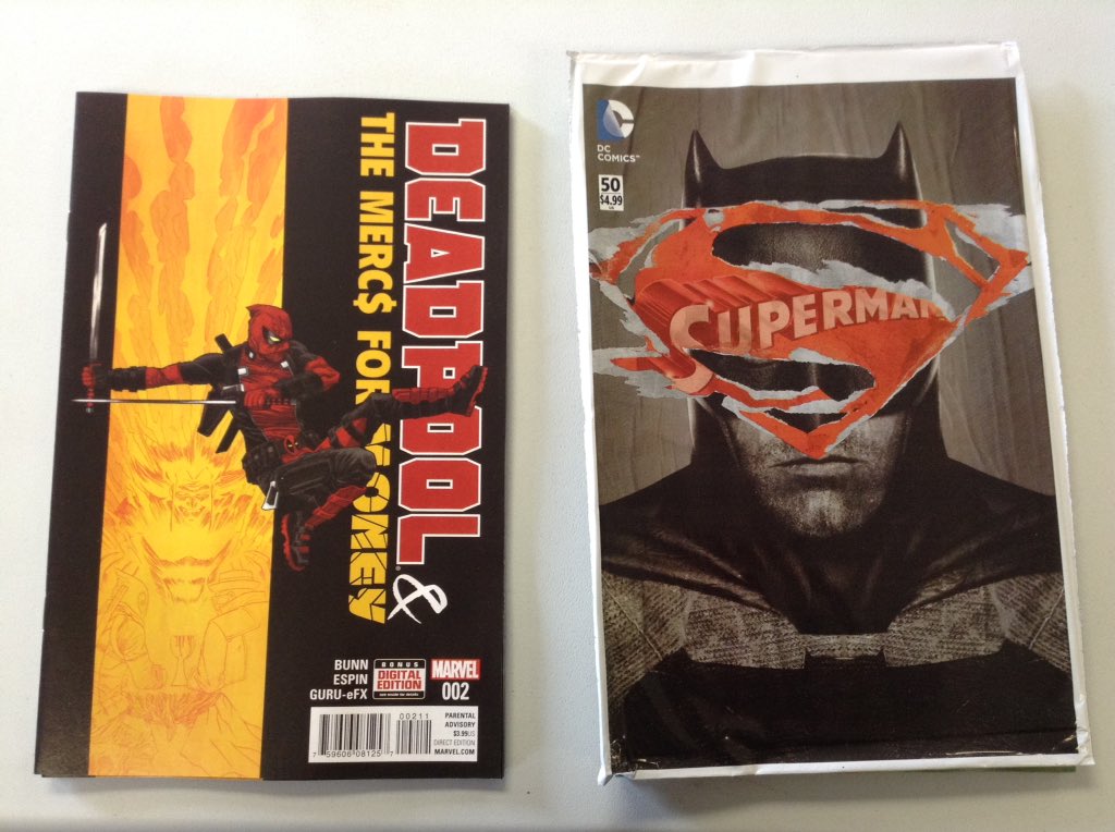 GDragonComics's tweet photo. Comic picks of the week #Deadpool #Superman https://t.co/lfbM2cgbt3