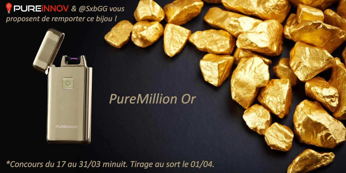 SxbGG's tweet photo. /!\ CONCOURS 🎁Tentez de remporter le 🔥 Briquet PureMillion Or ! 🍀

Retweetez + détails ici ⬇
https://t.co/SaPII9l1wk https://t.co/komLjWlo4E