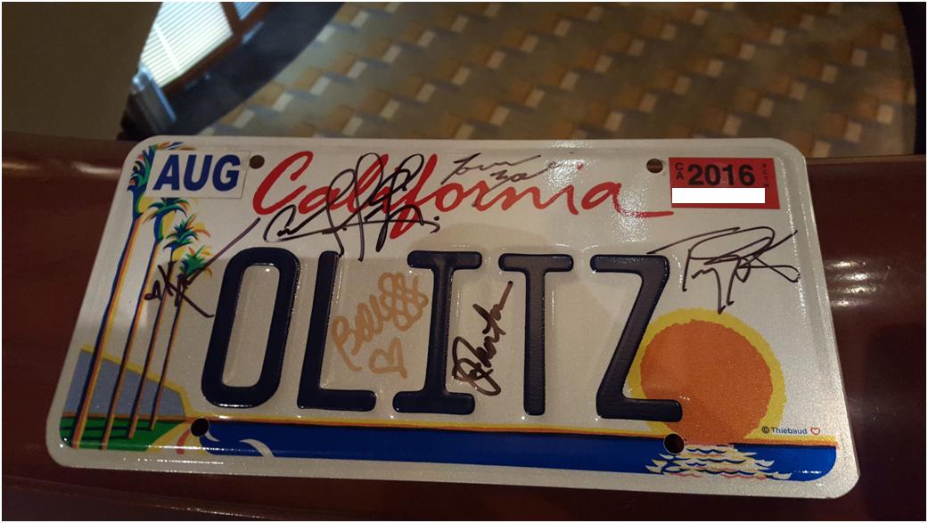 THANK YOU ALL SOOO MUCH 4 signing my lic pl8! #grateful #loveu 😍 #Scandal #Olitz #paleyfest #elated #bodied😱