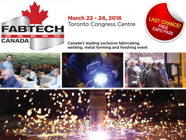 SME_Canada's tweet image. #FABTECHCanada Starts Next Week @ #Toronto Congress Centre! fabtechcanada.com Register before March 18 &amp;amp; Save!