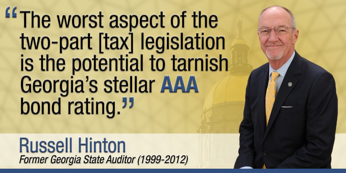 GaBudget's tweet photo. #HB238 & #SR756 threaten Georgia's AAA bond rating, risk higher interest rates for state https://t.co/mbHMB9xVds https://t.co/25WujeUhTk