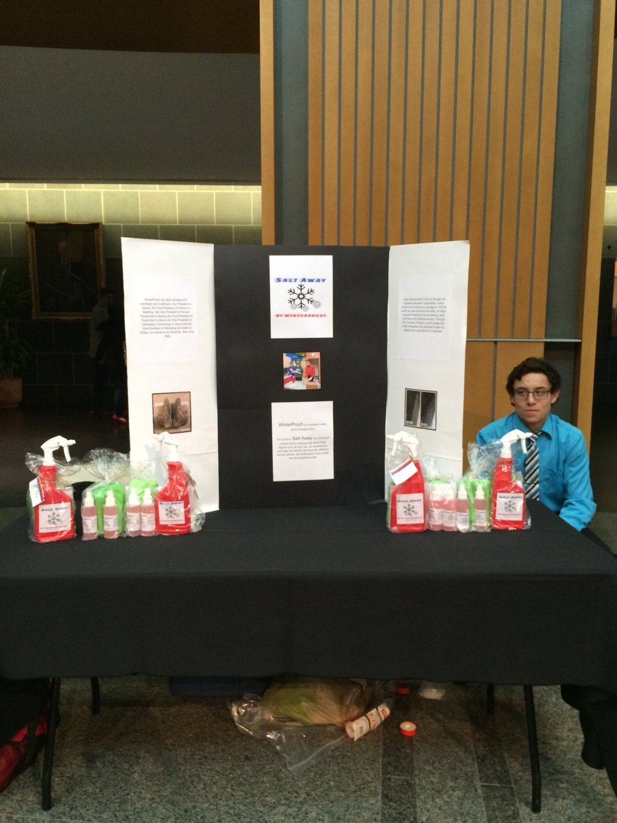 WinterProofJA's tweet image. Here we have our table in the @citykitchener City Hall! Come join us today and pick up some #SaltAway!