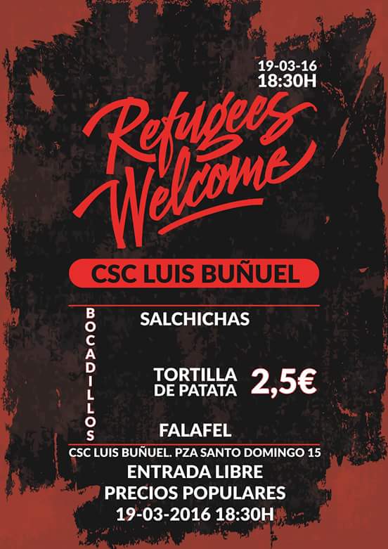KomandoFeminist's tweet photo. Este sábado en #Zaragoza concierto en solidaridad con lxs refugiadxs de @MalaPraxisZgz y más🙆 #RefugeesWelcome https://t.co/GNpnU1rws6