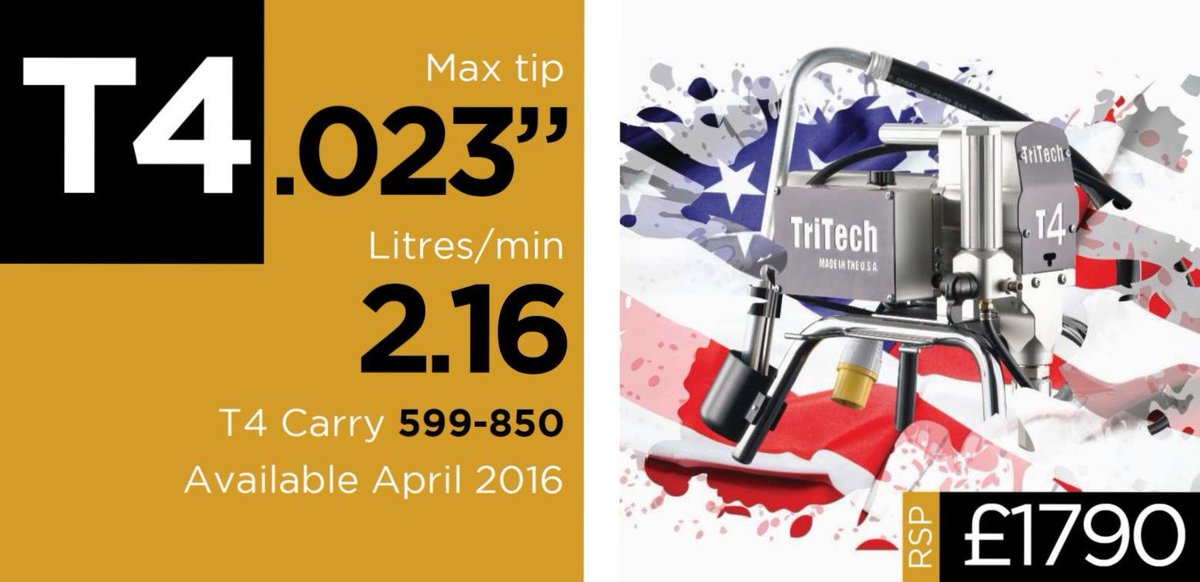 tritechairless's tweet photo. #HotOffThePress The #TriTechAireless #TriTechT4 #Sprayer is available from April! #Spraying #SprayingMakesSense https://t.co/6VJxeqQTEL