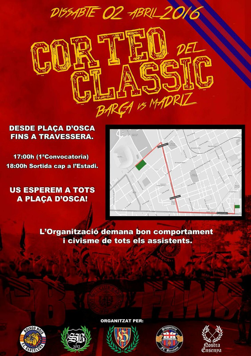 supporterspuyol's tweet photo. #BarçaVsMadriz
#BarçaOMuerte
Tots units fem força https://t.co/rDIKUBFyPI