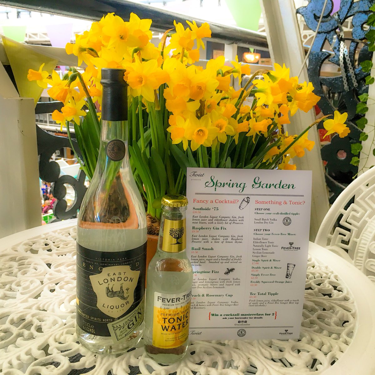 twistlondon's tweet photo. Happy hour at the spring garden cocktail bar starts now! ยฃ1 off cocktails til 5pm @CLFairs #CountryLivingSpringFair https://t.co/zlavY0JLPm