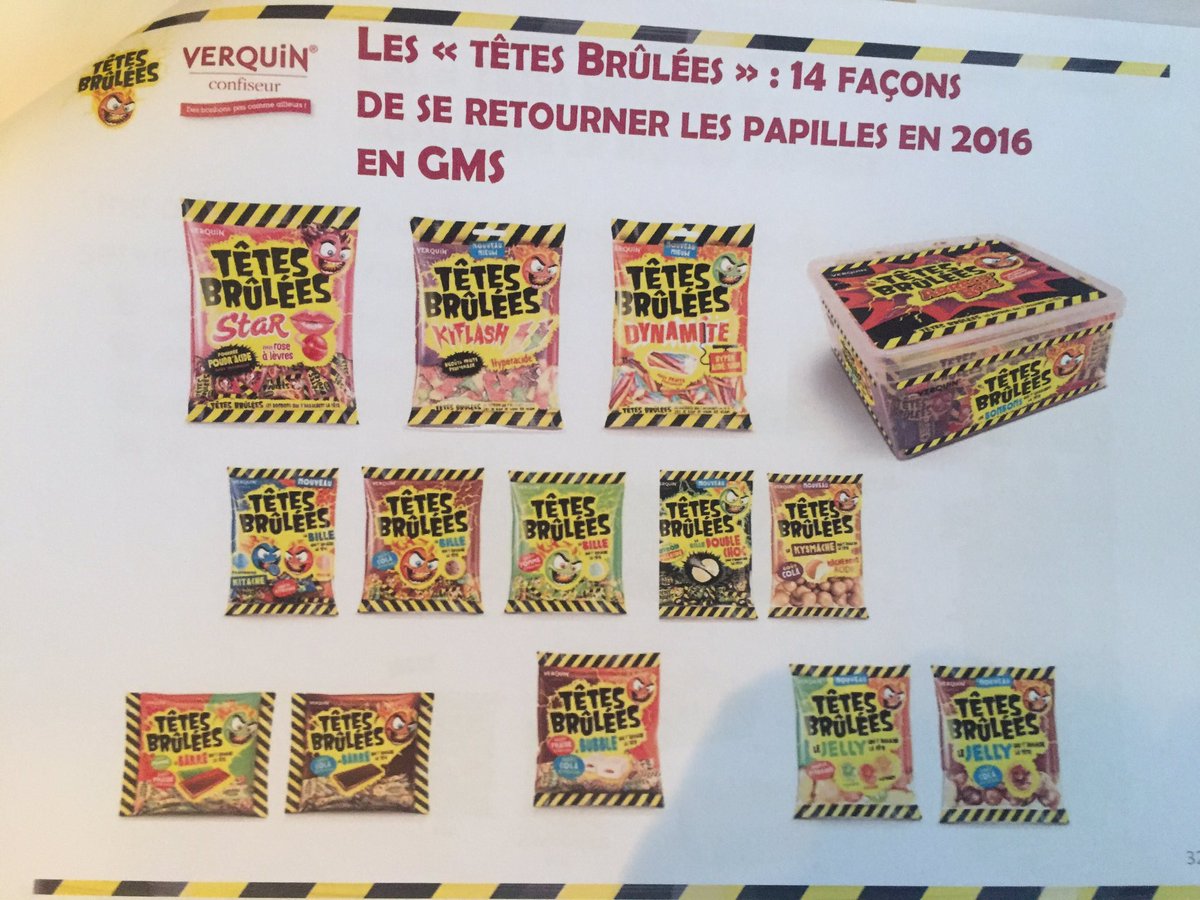 arnaultnarcy's tweet photo. A découvrir les @Tetes_Brulees 14 façons de se retourner les papilles #bonbon #gourmandise #fun #bonbec #verquin https://t.co/5Qt9EgY5A5