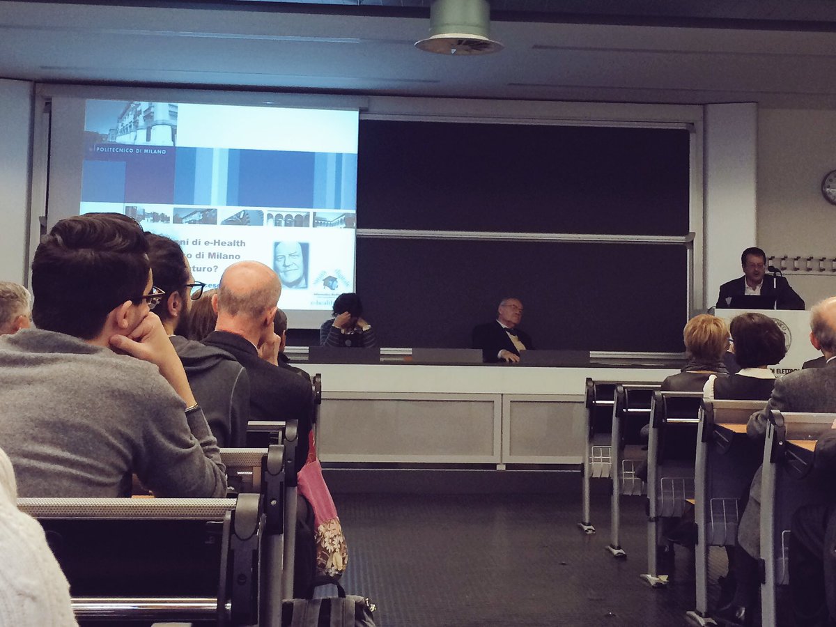 IEIMPOLIMI's tweet photo. Introduzione di G. Baselli alla Lectio Magistralis di F. Pinciroli sui 40 anni di e-Health al @polimi https://t.co/A4FTu5lbHU