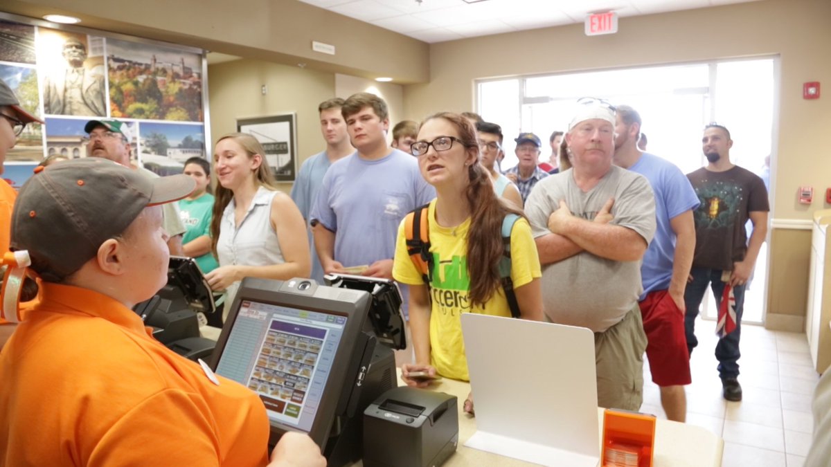 Whataburger's tweet photo. Want to skip the line @ our new Fayetteville location? Tell us why using #ServeMeFirst! https://t.co/apCoIYxZXX https://t.co/FP1AA6fsHj
